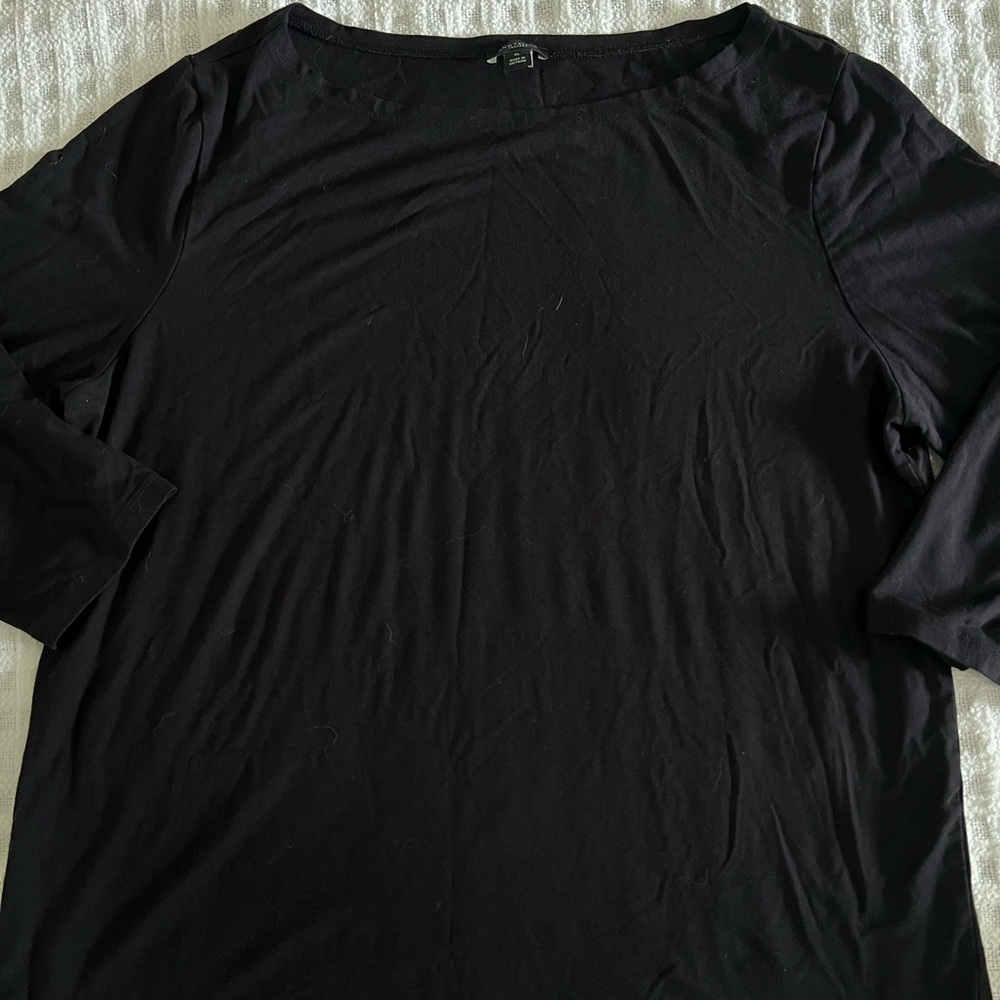 Ann Taylor Mid Length Black Shirt